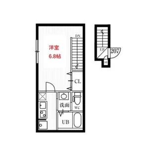 ミハス旗の台【2階】の間取り