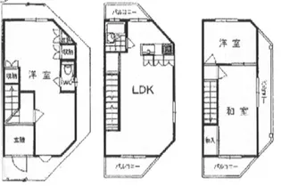 大阪府大阪市東成区大今里南5【一戸建】の間取り