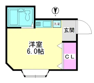 メゾンドホーヤ【1階】の間取り