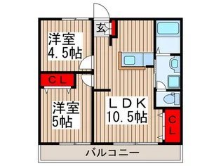 ハッピーライフ松原【2階】の間取り