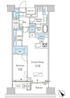 東京都目黒区上目黒2【マンション】の間取り