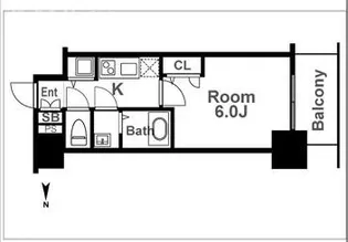 エスリード京橋グレイス【5階】の間取り
