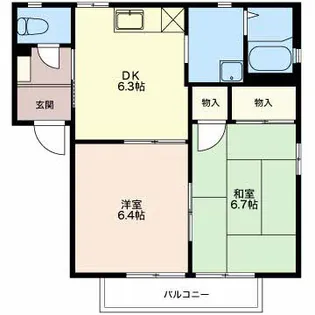 ルミエールII【1階】の間取り