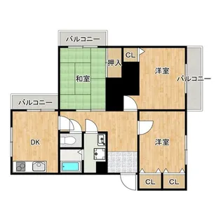 フリーディオ茄子作【3階】の間取り