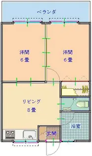 フロントキャッスル【1階】の間取り