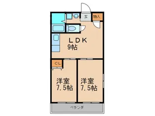 天満宮ハイツ【1階】の間取り