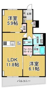 グリーンスクエアB【1階】の間取り