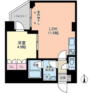 ヴィアーレ四谷【3階】の間取り
