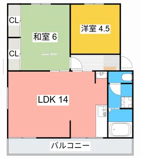 フェリシダII【1階】の間取り