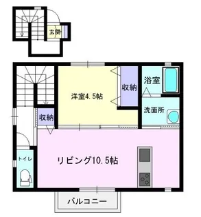 ドルチェ・ヴィータ三日月B【2階】の間取り