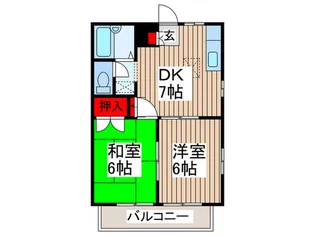 ベルシオン岩島【2階】の間取り