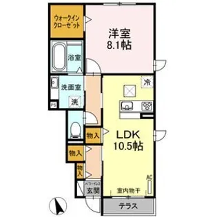 草々庭ハウス B棟【1階】の間取り