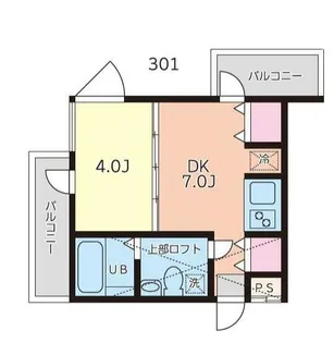 東京都新宿区中井2【マンション】の間取り