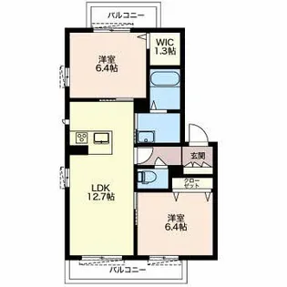 エスペラール B【2階】の間取り