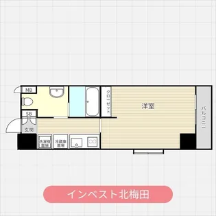 大阪府大阪市北区本庄西3【マンション】の間取り