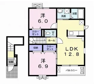エクセレント・ヴィラB【2階】の間取り