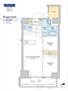 プラウドフラット本郷三丁目【3階】の間取り