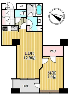 ディーグラフォート大阪NYタワーHIGOBASHI【13階】の間取り