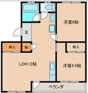 ハイツ古城【1階】の間取り