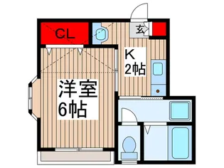 メゾンパシフィック【2階】の間取り