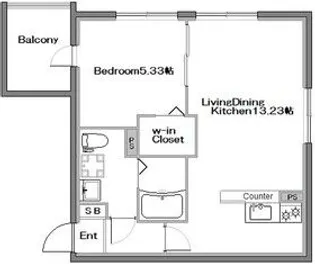 アーバンステージ月島III【4階】の間取り