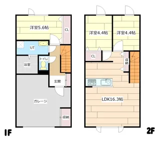 北海道岩見沢市北四条西5【一戸建】の間取り