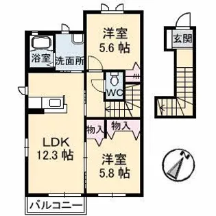 メゾンワイツ A棟【2階】の間取り