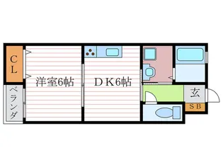 小倉ハイツ【2階】の間取り