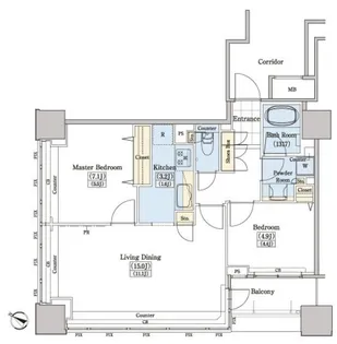 レジディアタワー上池袋(タワー棟)【10階】の間取り