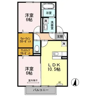 メイズグリーンテラス【2階】の間取り