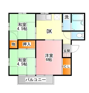 グリーンビュー3【2階】の間取り