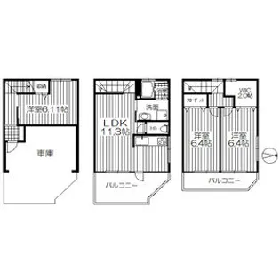 レジデンス高畑【1階】の間取り