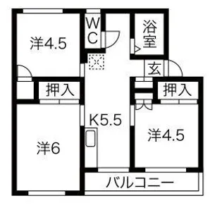 ヴィラナリー安八II1号棟【2階】の間取り