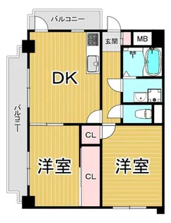 ベル上甲子園【4階】の間取り