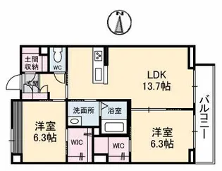 グレースセゾン 樹【2階】の間取り
