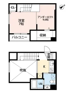 chiave箱崎【1階】の間取り