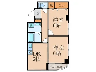 クリスタルコ-ト【3階】の間取り