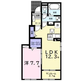 ウルルI【1階】の間取り