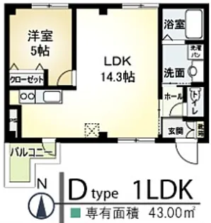 白百合ハイツ【2階】の間取り