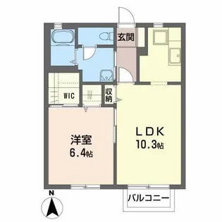 コーラルタウンA【1階】の間取り