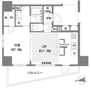 ラグゼナ八王子横山町【14階】の間取り