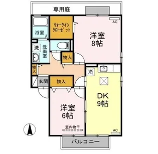 Stream Village B【1階】の間取り