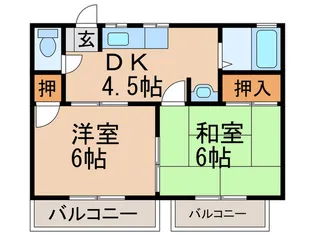 アネックス春日原【2階】の間取り
