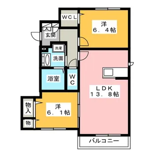 ウィステリアII【2階】の間取り