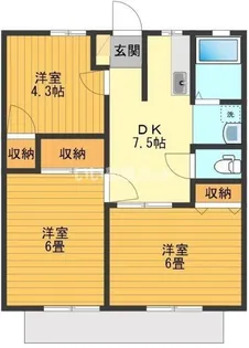 サンライフメゾンパークジュネス【1階】の間取り