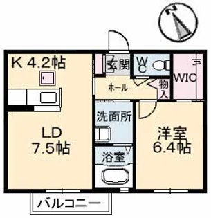 シャーメゾン光【2階】の間取り