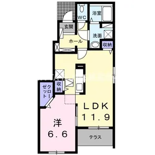 ボヌール・メゾン 篠山【1階】の間取り