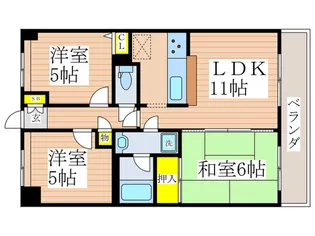 エルガーデン【2階】の間取り