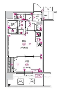 CREST TAPP 天王寺EAST【8階】の間取り