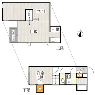 CB天神アルマ【2階】の間取り